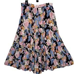 Rachel Zoe Floral Tiered Midi Maxi Skirt Size S Prairie Cottage BOHO Festival